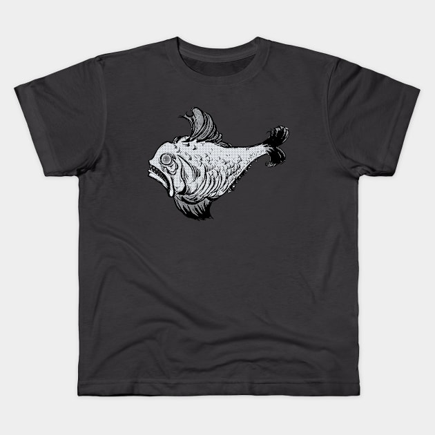 Abyssal fish 4 Kids T-Shirt by Pauleth River